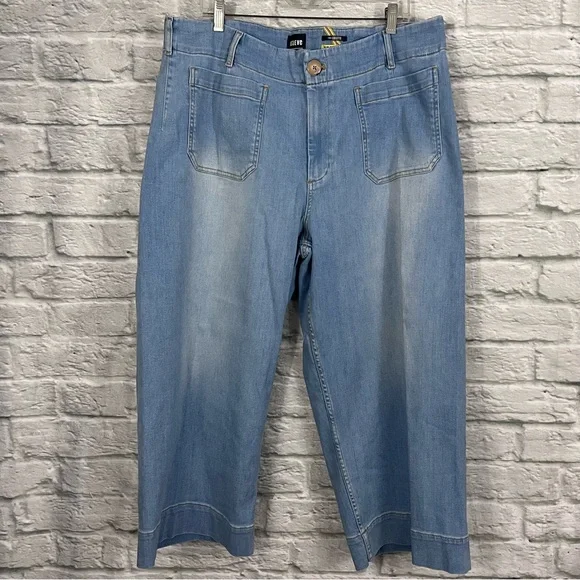 NWT Anthropologie 20W The Colette Crop High-Rise Wide-Leg Jeans by Maeve - Picture 5 of 16